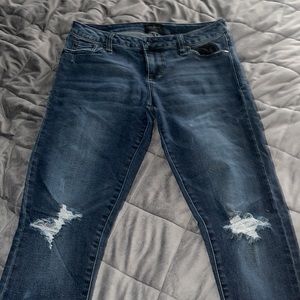 Celebrity Pink Dark Denim Destroyed Jeggings
